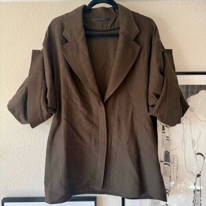 Haider Ackermann Olive Green Brown Blazer